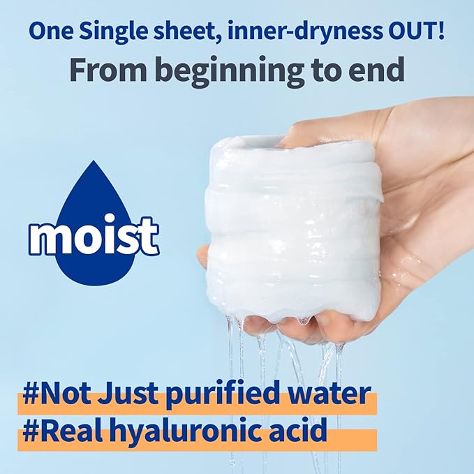 WELLAGE Real Hyaluronic Blue Toner Pad, 70 Sheets+ CICA Calming Pore Tightening Exfoliating Toner Pads, 70 Sheets