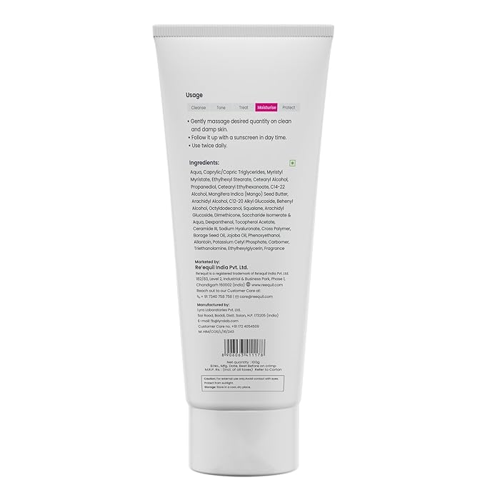RE' EQUIL Ceramide & Hyaluronic Acid Moisturiser For Normal to Dry Skin -100 g