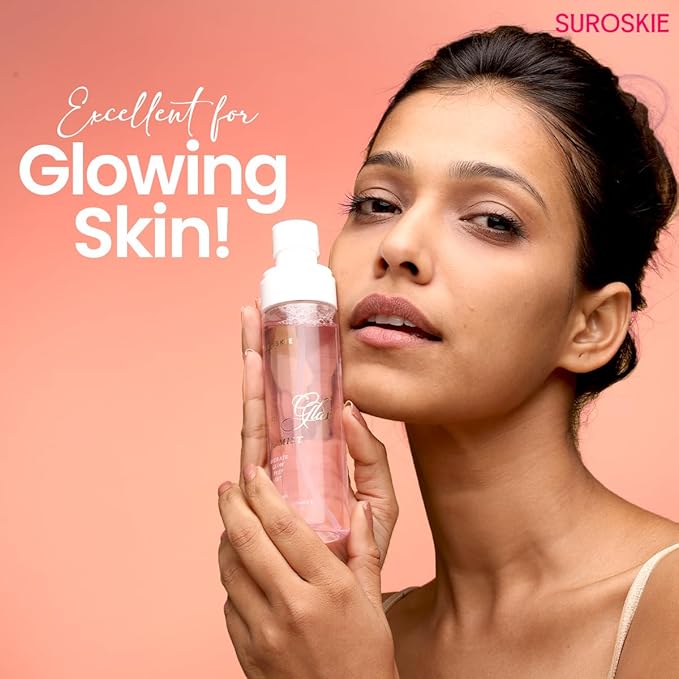 Roses Glass Skin Mist 100Ml | 2 in 1 Face Toner + Makeup Setting Spray | Rose Water for Face with Aloe Vera & Lotus | Toner for Glowing & Hydrating Skin | All Skin Types | for Men & Women