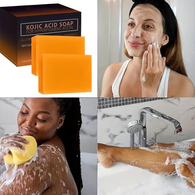 2 Pieces Turmeric Tricarboxylic Acid Soap, Whitening Soap, Gentle Moisturizer for Face and Body for Whitening Bath and Pore Reduction
