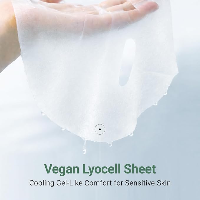 DA EFFECT Cooling Treatment Sheet Mask – Skin Protection & Barrier Repair Care for Stressed, Irritated Skin | Post-Treatment Care | Calming, Hydrating Face Mask | 25g x 5 Sheets