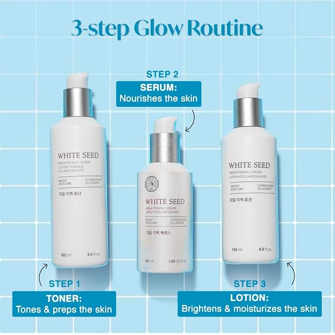 The Face Shop White Seed Brightening Toner with Lupin Seed, Daisy, Niacinamide, Moisturizing & Brightening