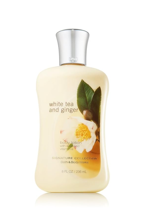 Bath & Body Works White Tea And Ginger Body Lotion Pleasures Collection 8 oz
