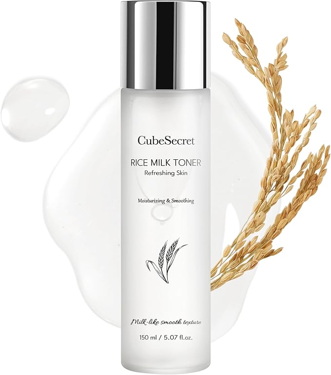 Rice Skin Toner Deep Hydrating Soothing Toner, Create Glass Skin Contains Niacinamide, Ceramides, Rice Bran Extract, Panthenol, Fragrance-Free, Cruelty-Free, Vegan, Suitable for All Skin Types