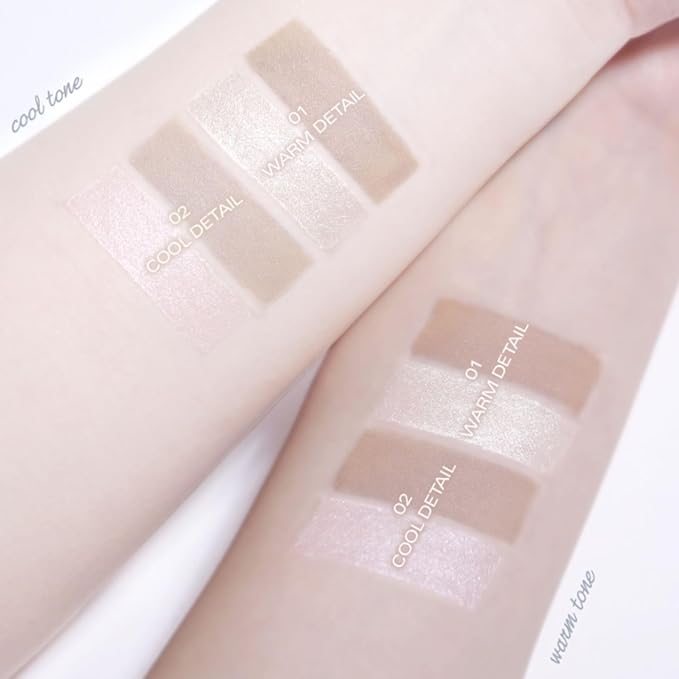BBIA Last Contour Stick - Dual-Sided Contouring & Highlighting Duo Stick Easy Dual-Ended Natural Contour & Highlight Blendable Buildable Longlasting Korean Face Makeup (01 WARM DETAIL, Pack of 1)