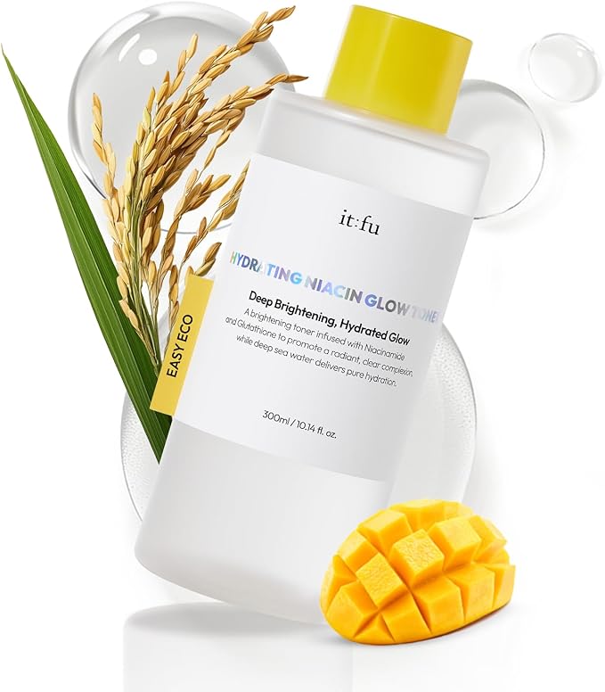 10% Niacinamide Glow Toner | K-Beauty Hydrating Toner with Mango Vitamin C & Rice Extract | Skin Tone Correcting, Brightening & Youthful Glow (10.14 fl. oz)