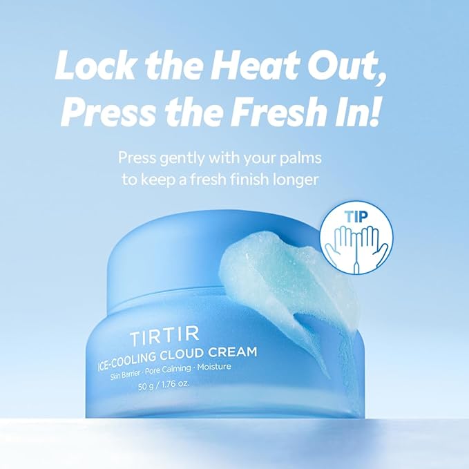 TIRTIR Ice-Cooling Cloud Cream | -4.36°C Instant Cool Down Firming Face Moisturizer for Day and Night Korean Skincare (1.76 Fl Oz)