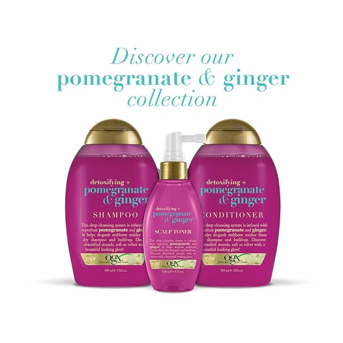 OGX Detoxifying + Pomegranate & Ginger Scalp Toner, 4 Ounce