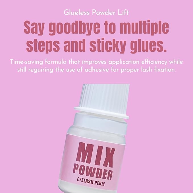 Lash Lift Powder Lomansa Korean Lash Lift Super Mix Solution Keratin Eyelash Lift Viscosity Enhancing - F More Mix Viscosity