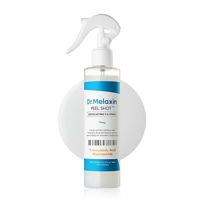 Dr.Melaxin TX Peel Shot Body Exfoliating Spray with Tranexamic Acid & Niacinamide, Brightening Body Care for Uneven Skin Tone, 200ml