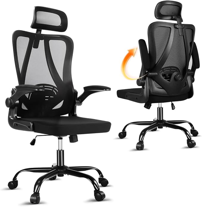 Ergonomic Office Chair, 400 LBS Office Chair Computer Rolling Comfortable Gaming Mesh Office Chair with Adjustable Lumbar Support High Back Desk Chair for Home Work (Lower)