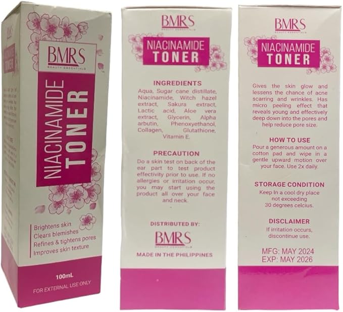 1 Bottle BMRS Beauty Essentials Niacinamide Toner, 100ml