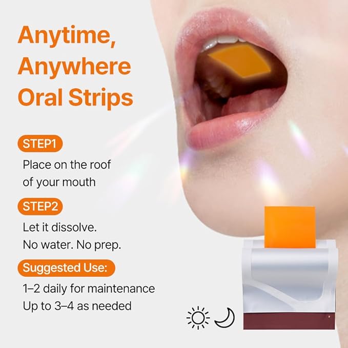 ESTHER FORMULA Liposomal Glutathione Strips (30 ct) - Glutathione Direct, Antioxidant Support, Skin Brightening | Fast-Absorbing Oral Beauty Film | Korean Supplements | Made in USA