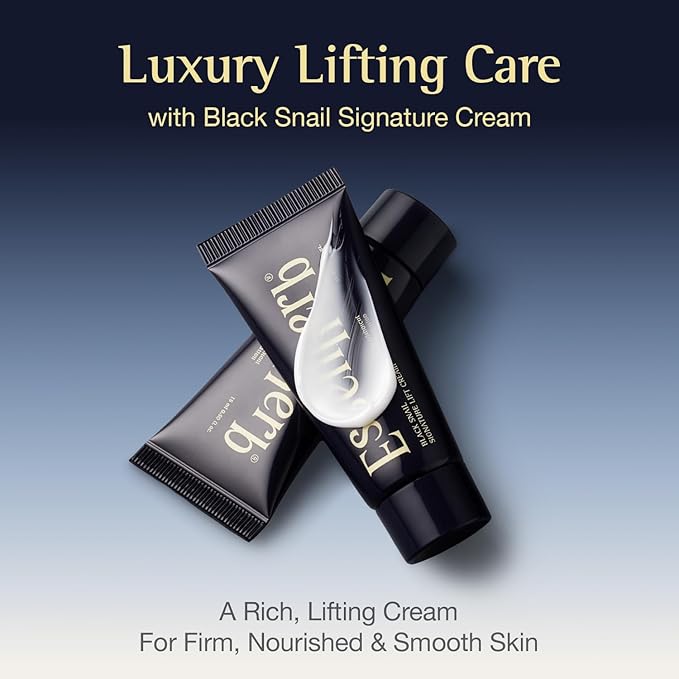 Black Snail Signature Lift Cream – Korean Skincare Firming Moisturizer with 65% Snail Mucin, Peptides & Hyaluronic Acid – Cream for Skin Texture & Elastic-Looking Finish – 0.50 fl oz (15ml)