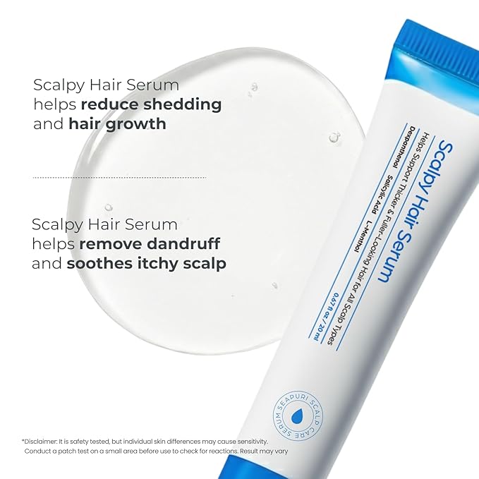 Scalpy Hair Growth Serum for Men & Women for Hair Loss & Thinning | Scalp Treatment with Salicylic Acid, Menthol, Dexpanthenol | Non-Greasy, Lightweight | Exfoliates Dandruff & Soothes Itch