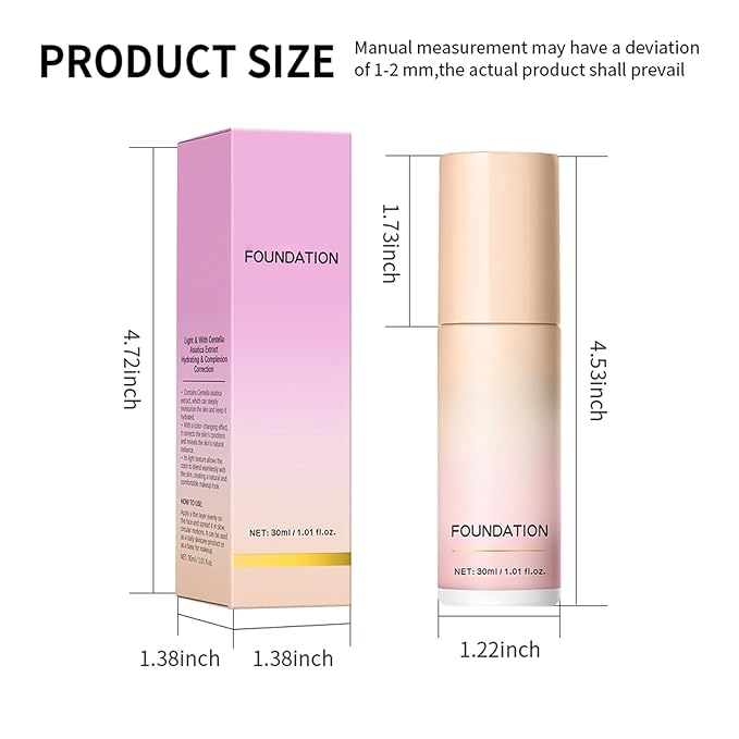 Color Changing Foundation, Color Correcting CC Cream with Centella, Even Red Skin Tone, Lightweight Non-Greasy, Hydrating, Sheer Coverage, Multiuse Face Concealer with Natural Finish(Pink)