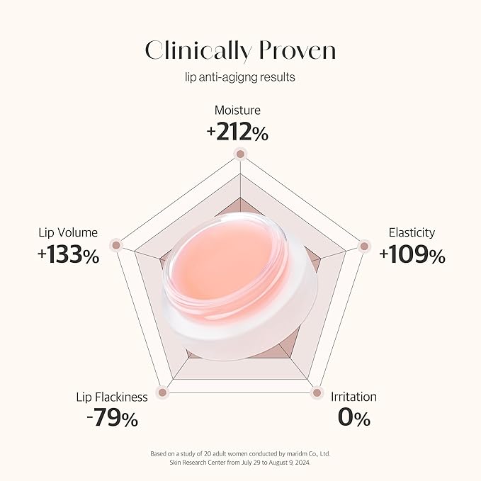 BEIGIC Volumizing PE Lip Balm & Mask - Vegan Overnight Lipcare, Reduces Lip Fine Lines & Flakiness, Plumps & Hydrates for Smooth Lips (0.49 fl.oz)