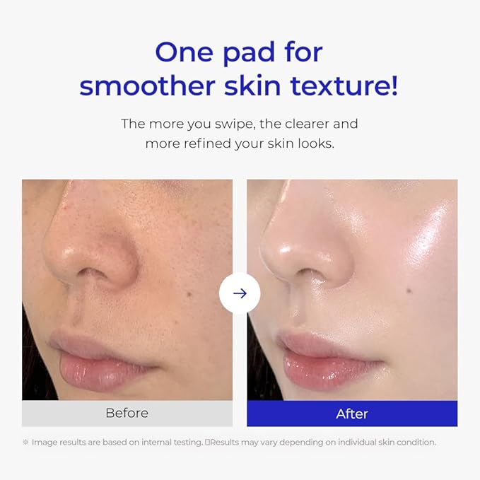 DEWYCEL Salady Pad | Dual-Textured Facial Toner Pads for Exfoliation Pore Care with AHA Lactic Acid & BHA Salicylic Acid | Hydrating Pore Care for Sensitive Skin | Vegan Face Gauze Pads, 70Pads