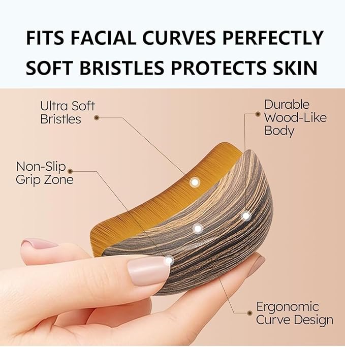 Lymphatic Contour Face Brush, Lymphatic Drainage Massager for Face,Ergonomically Designed to Fit The Skin Precisely and Relieve Fatigue (2Pcs)