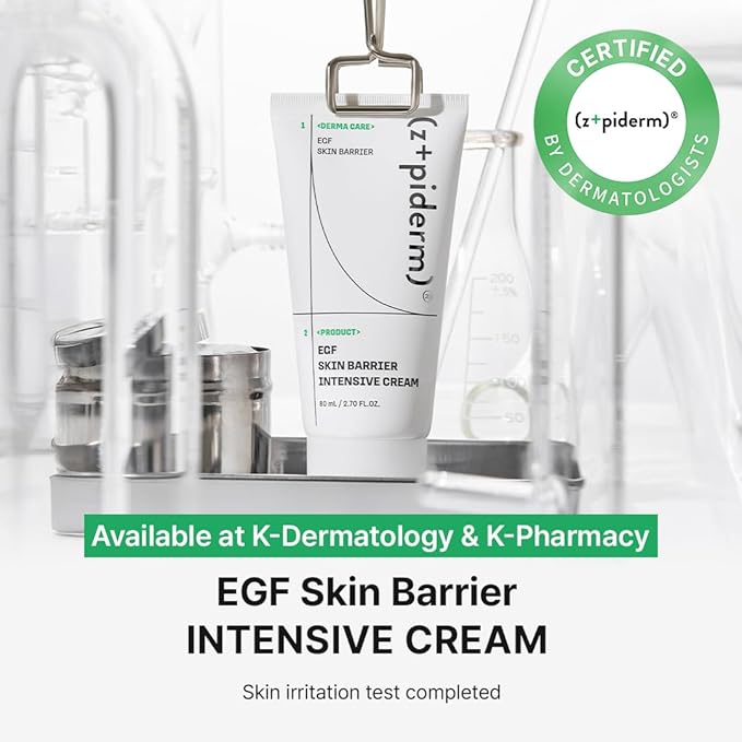 Zipiderm EGF Skin Barrier Deep Hydration Routine Set – Deep Cleansing Foam + Cream Toner + Intensive Cream Moisturizer, Korean 3-Step Cleanse–Tone–Moisturize Duo for Sensitive, Dry & Irritated Skin