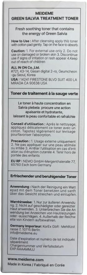 Green Salvia Treatment Toner