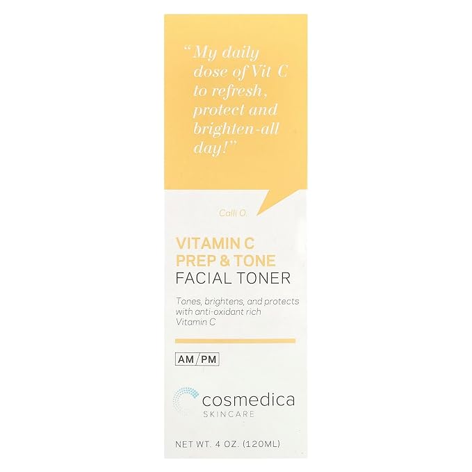 Vitamin C Prep & Tone (4oz) Facial Toner and Prep, Minimize Pores and Remove Excess Dirt, Oil, and Make-Up- Best Vitamin C for Skin