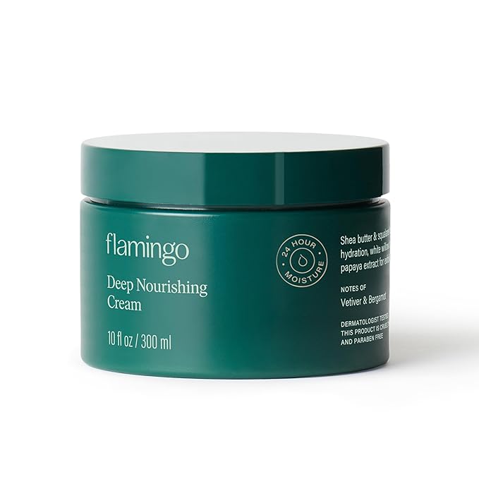 Flamingo Deep Nourishing Cream for Women - 24 Hour Moisturizing Body Cream for Dry Skin - 10 fl oz