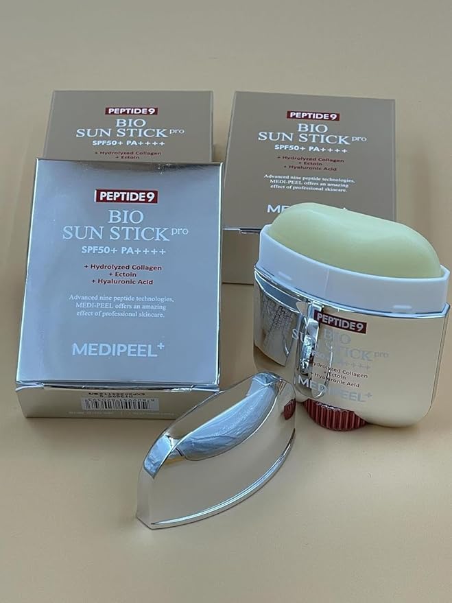 Generic MEDIPEEL Peptide 9 Bio Sun Stick Pro Sun Screen Anti Wrinkle Unisex,Peptide 9 Bio SPF50+, Portable UV Protection Sunscreen Stick
