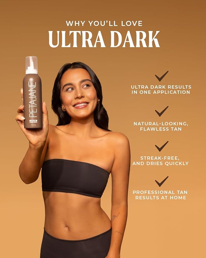 PETAJANE Ultra Dark Tanning Mousse, 7 Fl Oz, Pack of 2