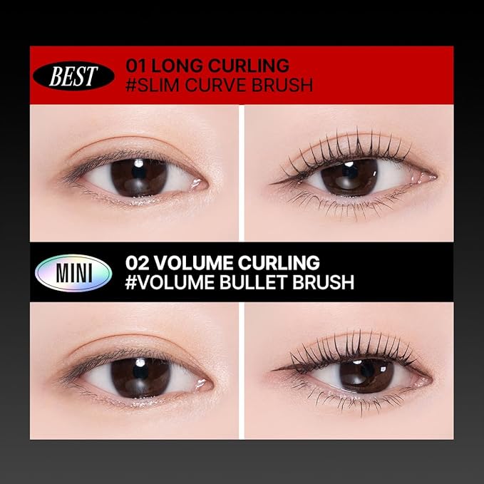 CLIO Kill Lash Superproof Mascara Holiday Gift Set, Waterproof Lash Set with Long Curling, Volume Curling Mini and Remover, Smudge-Resistant Long Wear (001 Plus 002 Mini Plus Remover)