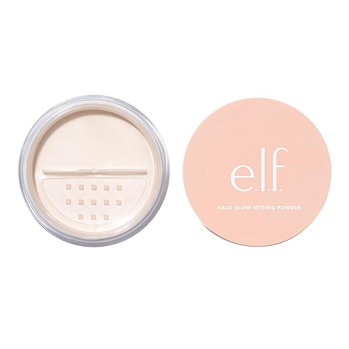 e.l.f. Halo Glow Soft Focus Setting Powder, Silky & Creates Soft Glow Without Shine, Smooths Pores & Lines, Vegan & Cruelty-Free, Light Pink