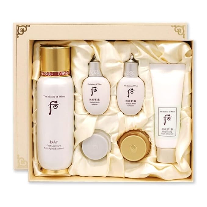 W hoo Bichup First Moisture Anti-Aging Essence 130ml Special Set/ Made in Korea. FREE Cleanser, Toner, Emulsion, Cream and Eyecream