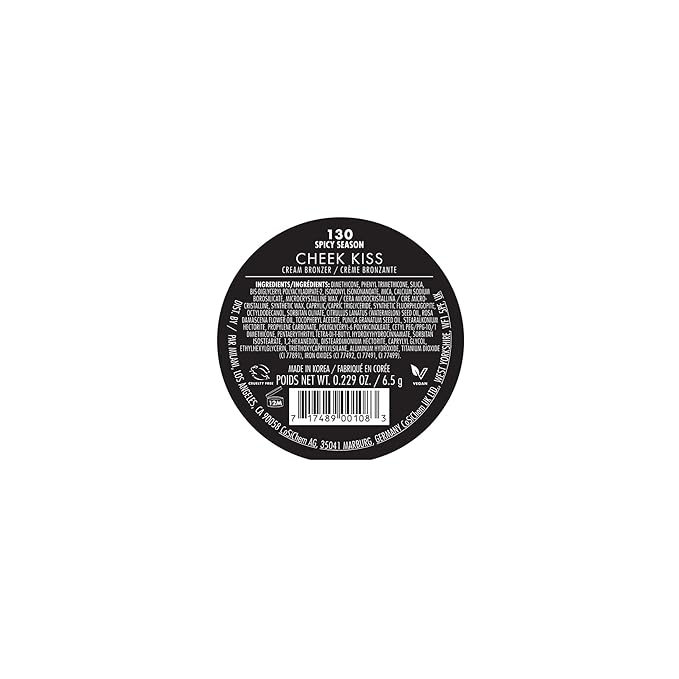 Milani Cheek Kiss Cream Bronzer, 130 - Spicy Season, Vegan & Cruelty-Free, Made in Korea, Lightweight Glow, Soft Matte Finish