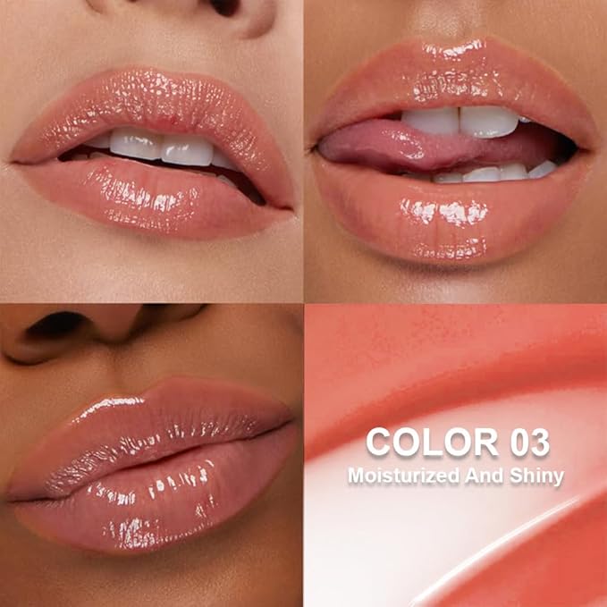 Summer Lip Butter Lip Balm Glow Reviver Lip Gloss, Melting Lip Serum, Ultra-Hydrating Natural Vegan Lip Balm, Sheer-Tinted Shine & Hydration, Soothes & Softens Dry Lips (Nude Pink)