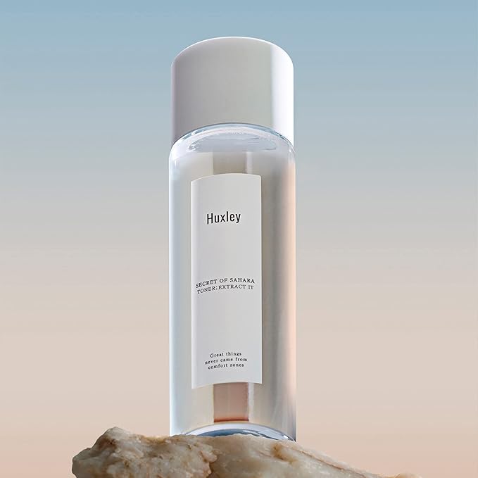 Huxley Secret of Sahara Toner: Extract It – pH-Balanced Hydrating Korean Toner, Watery Toning Water for Skin Prep After Cleansing, Lightweight Daily AM/PM Use | 120 mL / 4.06 fl. oz.