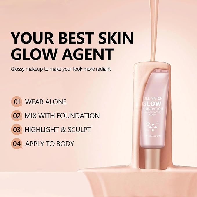 Skin-Nourishing All-in-1 BB Cream Foundation – Tinted Moisturiser & Skin Tint Concealer, Natural Luminous, Hydrating (#01)
