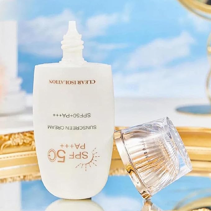 Flower Extract Skin Brightening Sunscreen Cream SPF50+, Glow Sunscreen, UV Protection, Strengthens Skin Barrier, Nourish & Restore Skin Balance, for Daily Skincare (1)