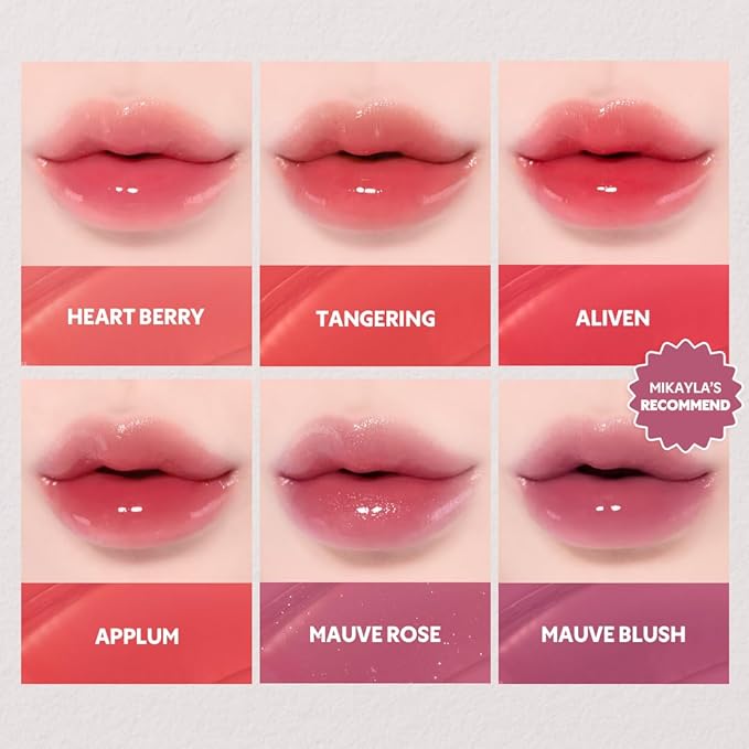 TIRTIR [*Mini Size Waterism Tinted Lip Gloss #23 Peachricot, 0.06 Fl Oz – Kiss Ready Lipgloss, 12H Long Lasting Non Sticky Natural Tinted Glow Korean Multiuse Cheek and Lip Tint for Women gift