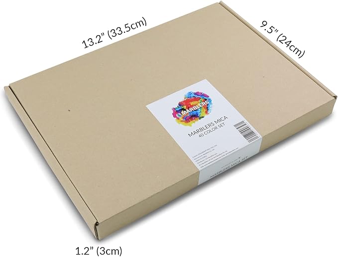 MARBLERS Mica Powder Colorant Set [40 Color Set] |Cosmetic Grade | Epoxy Resin Pigment | Dye | Non-Toxic, Vegan, Cruelty-Free | Lip Gloss, Nails, Body Butter, Bath Bomb, Candle & Soap Making