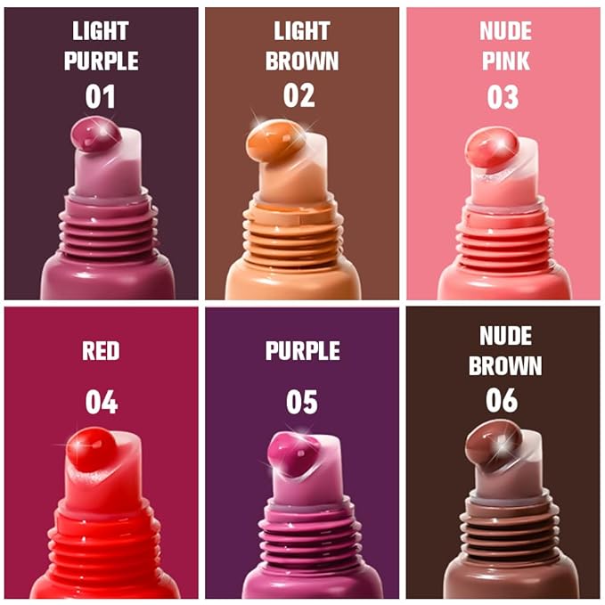 2Pcs Summer Lip Butter Lip Balm Glow Reviver Lip Gloss, Melting Lip Serum, Ultra-Hydrating Natural Vegan Lip Balm, Sheer-Tinted Shine & Hydration, Soothes & Softens Dry Lips (01+06)