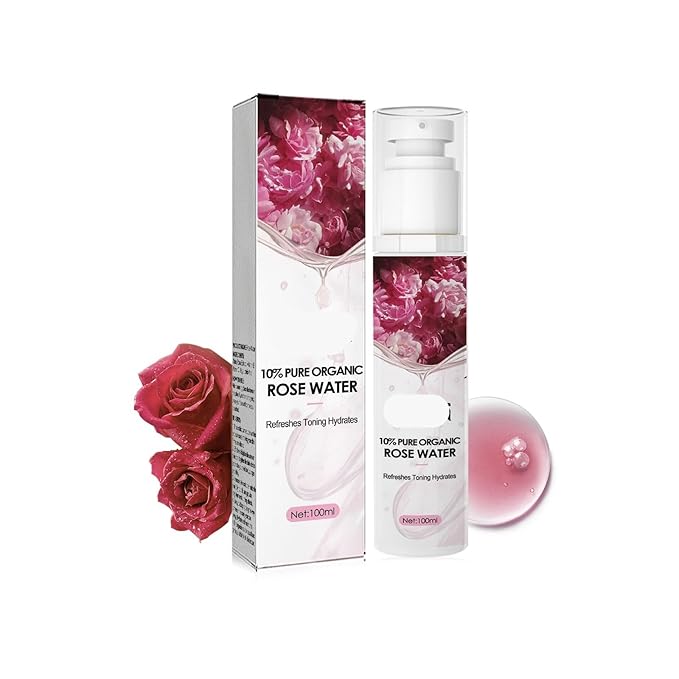 Rose Spray Toner - Natural Rose Extract, Fades Fine Lines, Brightens Skin, Tightens Pores, Long-Lasting Hydration(1PCS)