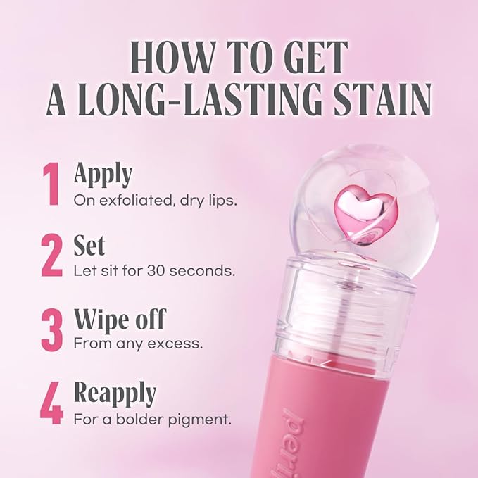 Peripera Ink Jellable Tint, Lip Stain, Korean Lip Tint, High Pigment Color, Longwear, Weightless, Moisutizing, Hydrating (012 All That Pink)