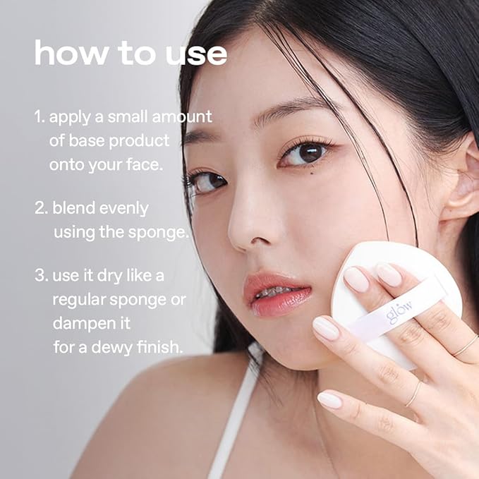 glow breathable blemish balm #one & cloud sponge set | medium-coverage bb cream & tinted moisturizer + rubycell puff makeup sponges | skincare-like radiant finish | 1 fl oz + 3ea