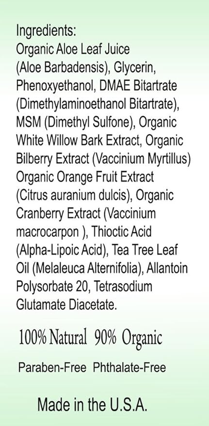 DNA Code-DMAE+Alpha Lipoic Facial Firming Toner, Restore Skin Collagen & Elastin, Hydration, Pore Minimize