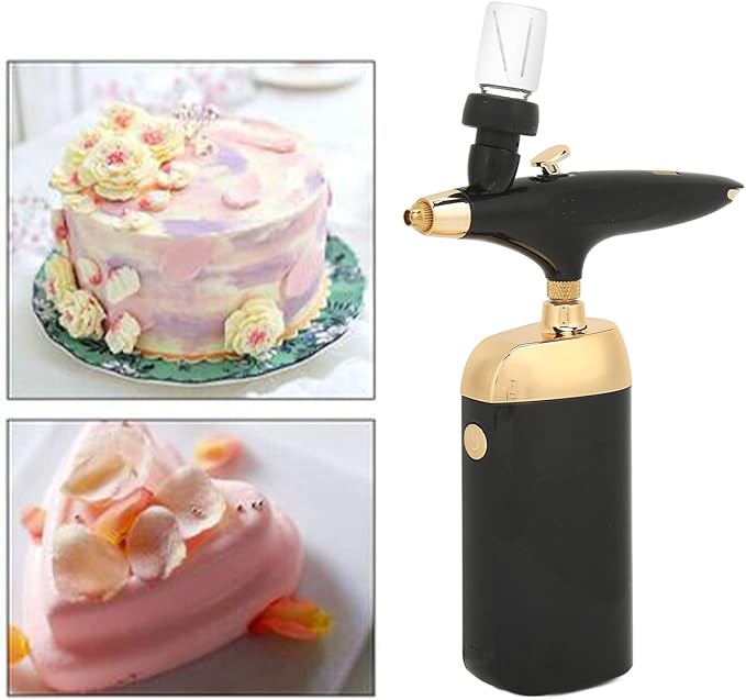 Respicefinem Oxygen Facial Airbrush Portable Makeup Skin Care Toner Nano Mist Sprayer Device Lady Gifts Black Set with Fine Atomization Non Slip Material Cordless Portable (Black)