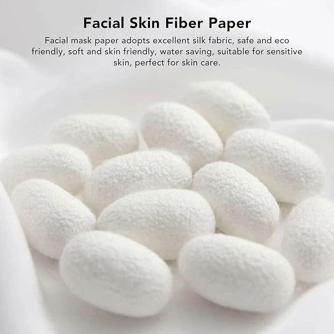 Facial Paper, 100 Sheets Silk DIY Pre Cut Soft Skin Friendly Moisturizing Hydrating, with Toner Serum Cream, for Face Eye Forehead Chin Cheek Care