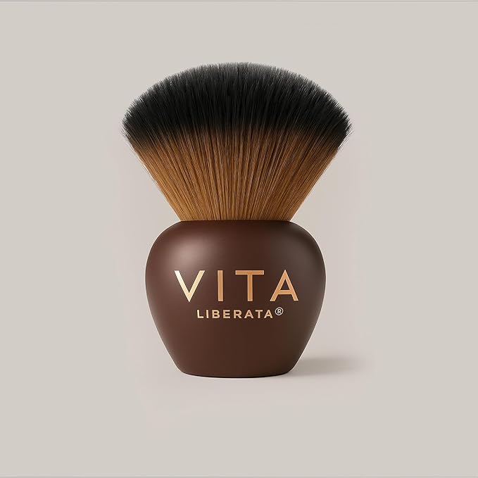 VITA LIBERATA Kabuki Bronzing Brush, Washable & Reusable, Super Soft Bristles for Flawless Application, for Bronzing Powder, Perfect Blend, Vegan and Cruelty Free