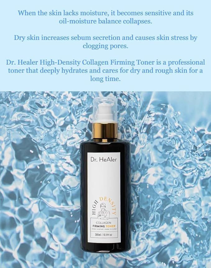Dr. Healer High Density Collagen Firming Toner 300ml / 10.144 oz. Collagen Toner That firmes and Improves Dry, Lifeless Skin - Korean Skin Care