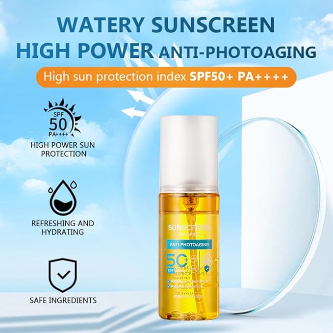 Body Sunscreen Oil Spray SPF 50 - Lightweight, Hydrating, and Glow-Boosting Mist for All Skin Type, 100ml