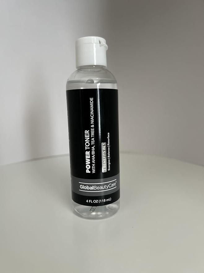 Power Toner with AHA/BHA, Tea Tree & Niancinamide, 3 Benefits in 1 (Pack of 1) 4 Fl Oz